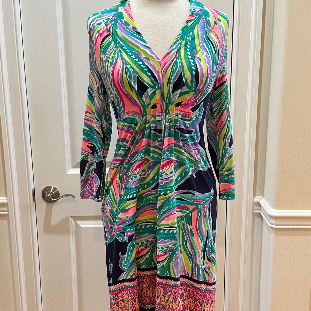 Lilly Pulitzer Bright Navy Don't Leave Me Hanging Margate Dress